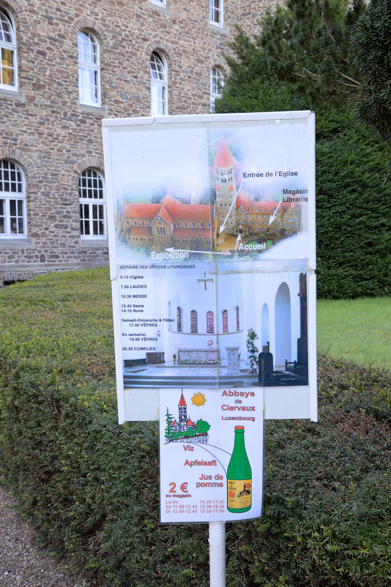 mein-dolcevita.de Abtei Clervaux, Luxemburg. Apfelsaft. Edyta Guhl.