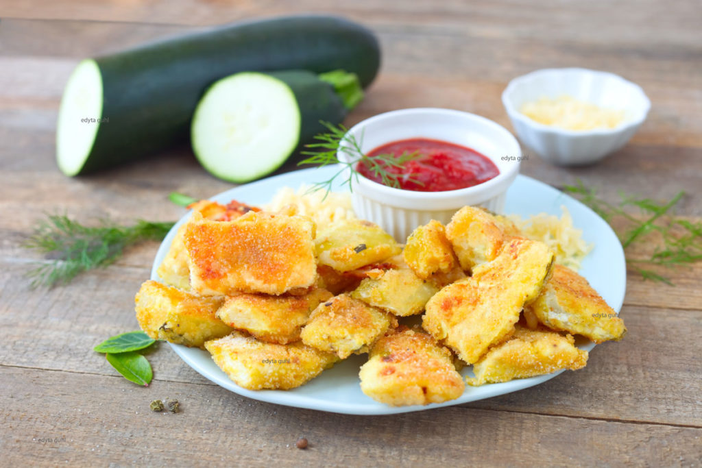 Panierte Zucchini- Stücke aus dem Ofen – mein-dolcevita.de