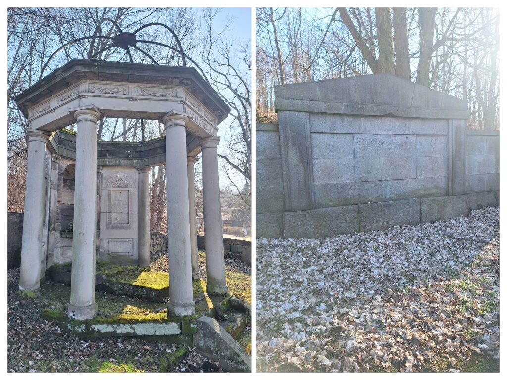 Friedhof in Löwenberg alte Grabstätte Familie Oschner und Münder.