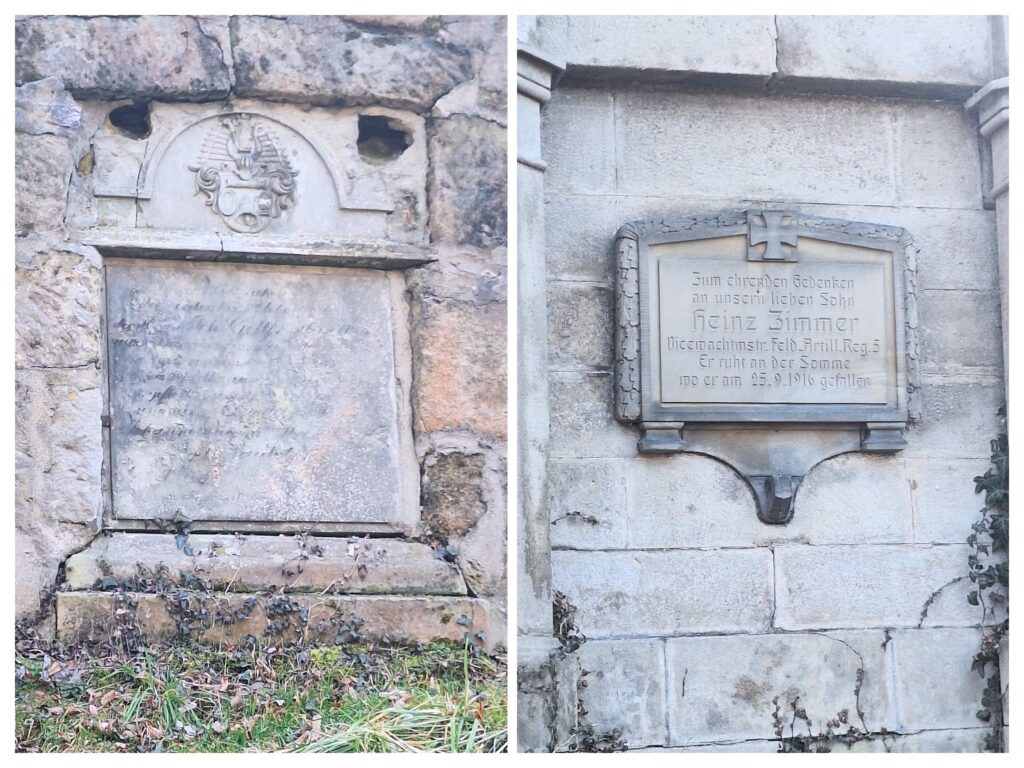 Deutsche Grabsteine in Löwenberg in Niederschlesien.