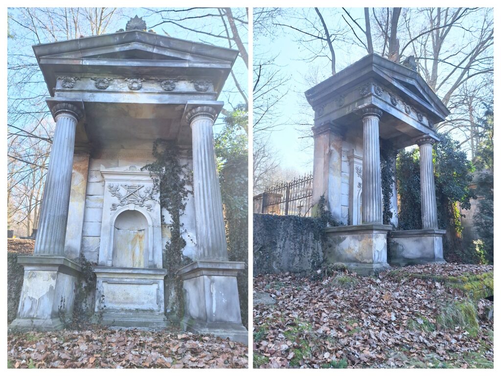 Namenloser Grabstein auf dem Friedhof in Löwenberg.