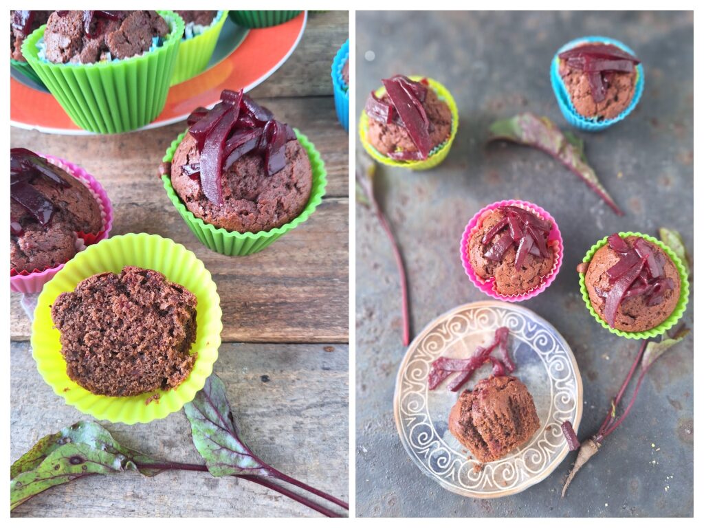 Rote-Bete-Schokomuffins.