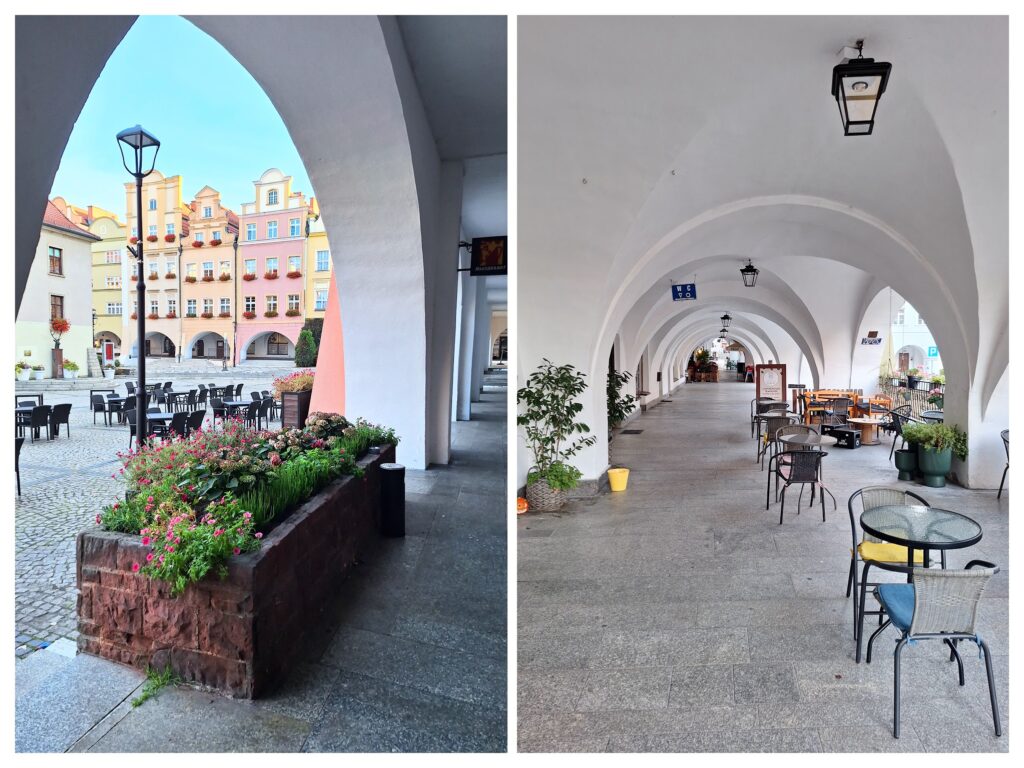 Marktplatz in Hirschberg in Polen.
